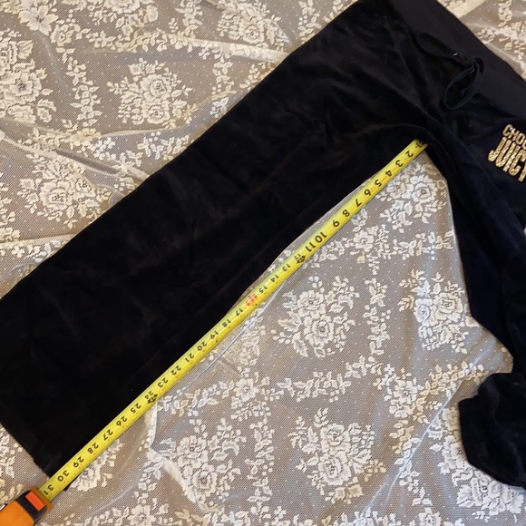 Y2K Juicy Couture Black VELOUR Tracksuit Set CHOOSE JUICY GOLD BLING - Picture 16 of 17